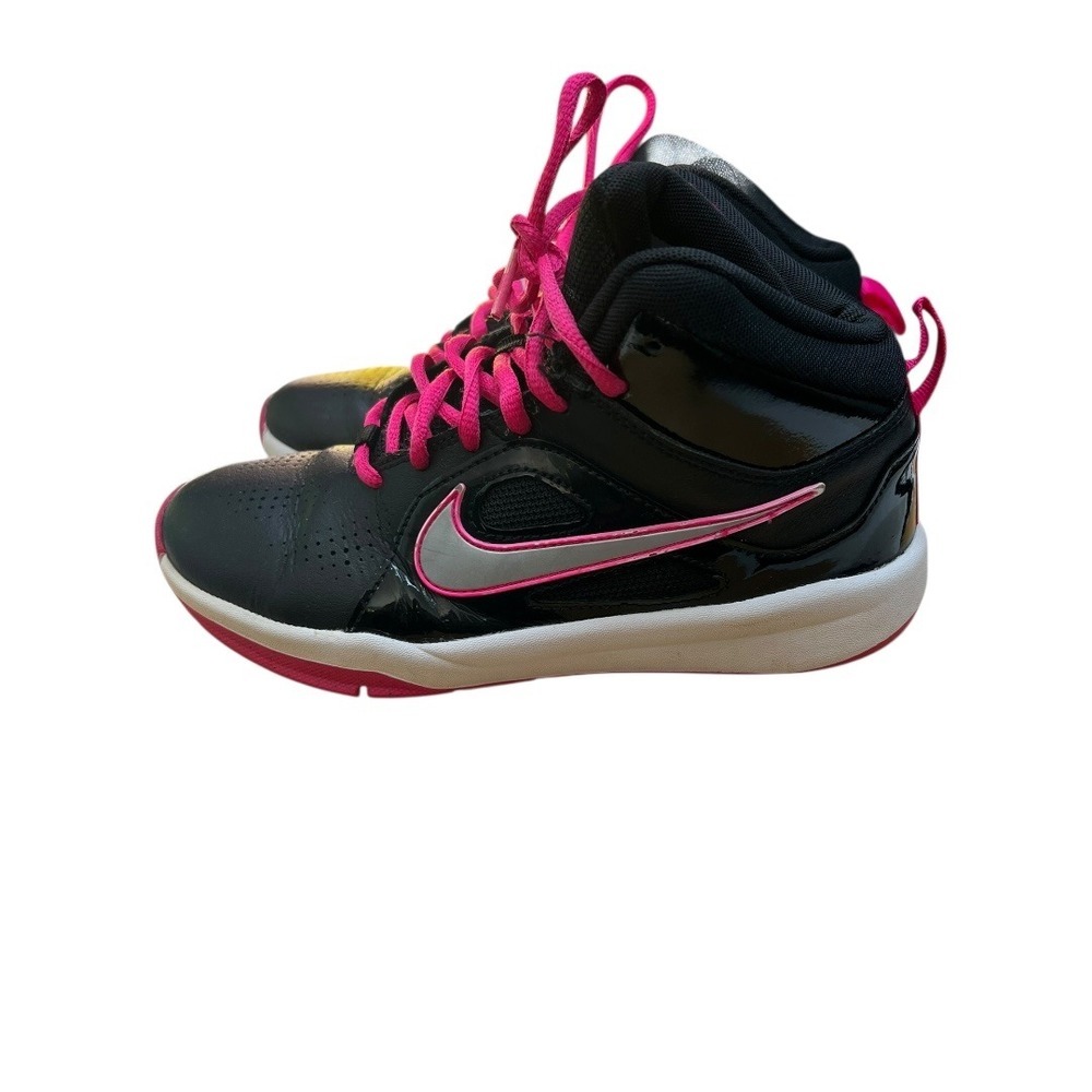 Nike Dual Fusion Kids Shoes Black/Pink - Size 4Y